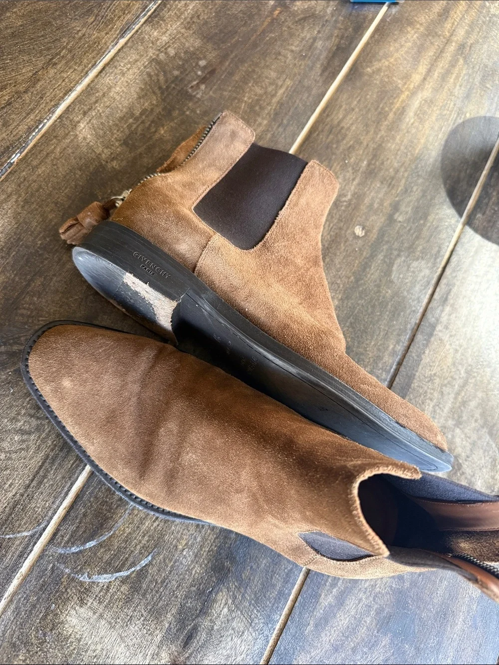 Givenchy Brown Suede Chelsea Boots